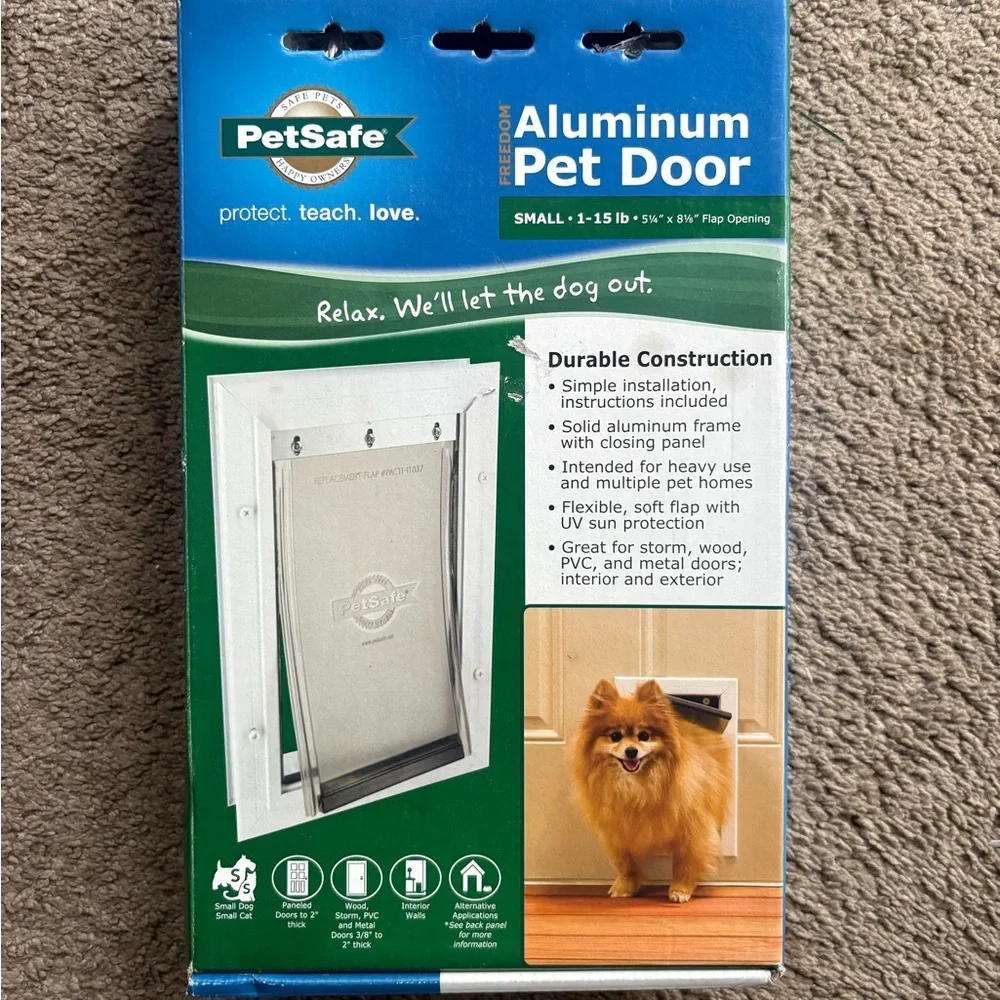 PetSafe Aluminum Pet Door - Silver and White